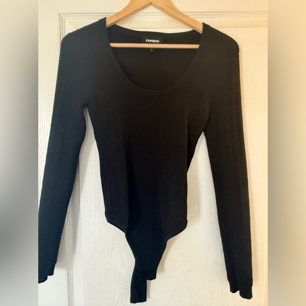Express Black Long Sleeve Bodysuit